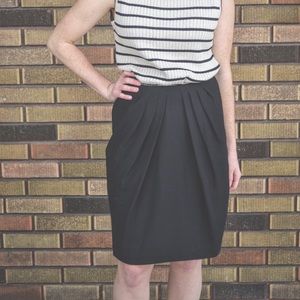 Brooks Brothers draped pencil skirt